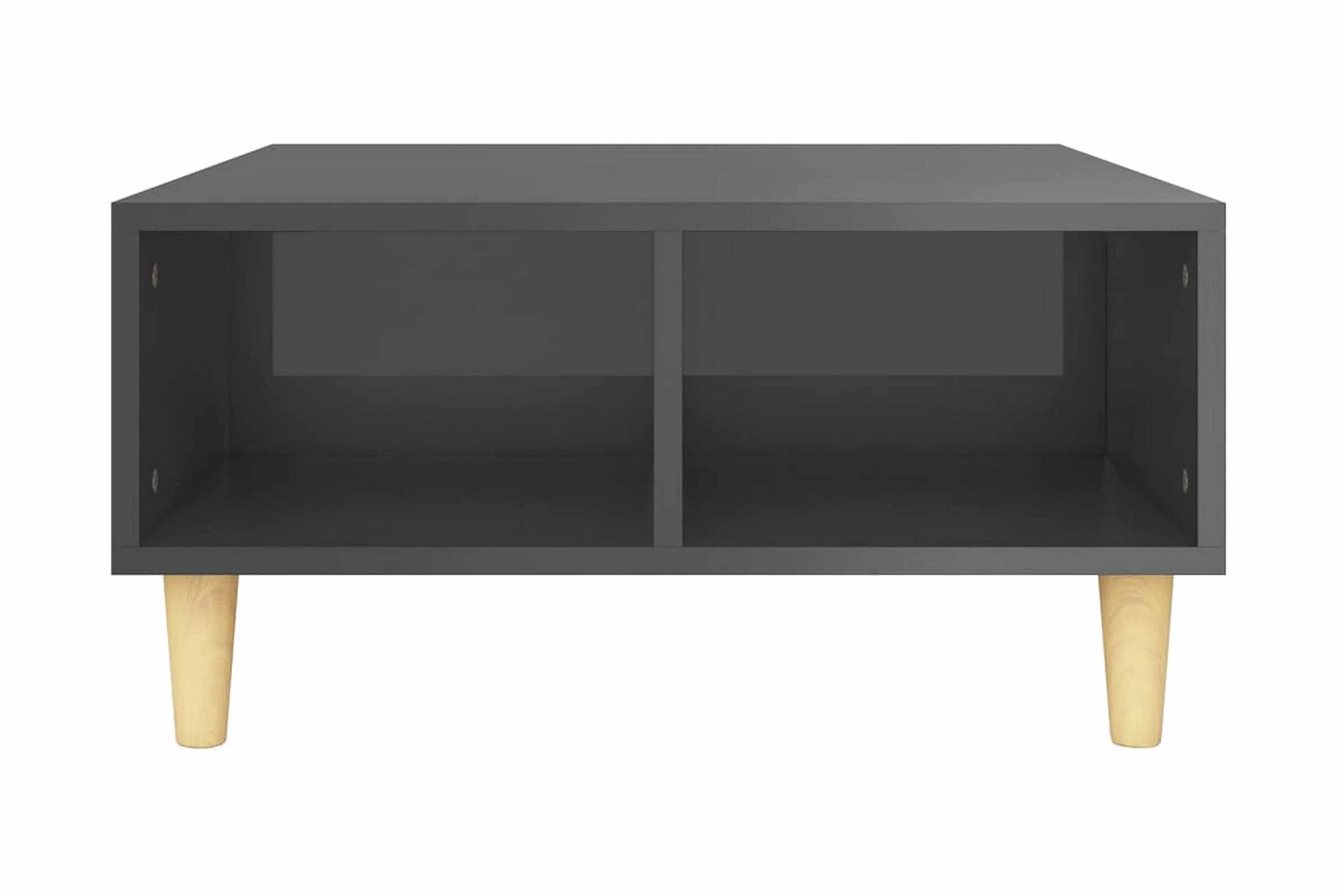 Soffbord grå högglans 60x60x30 cm spånskiva – Grå