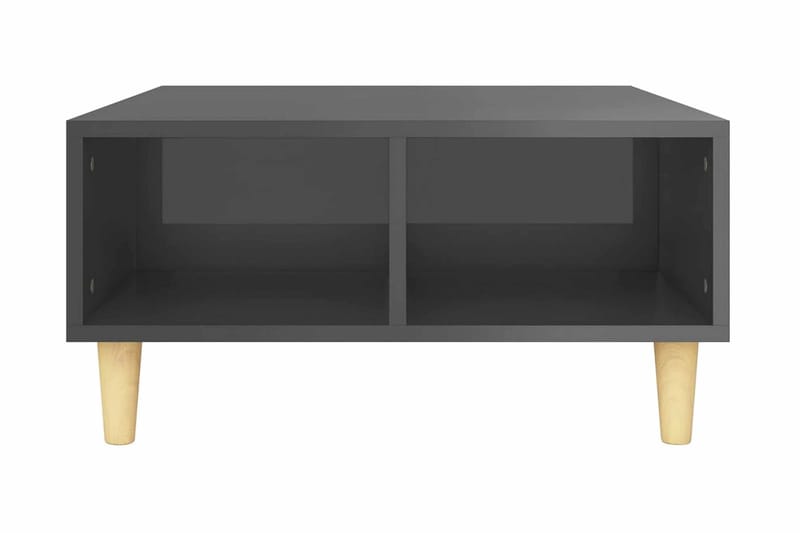 Soffbord grå högglans 60x60x30 cm spånskiva - Grå - Soffbord - Bord
