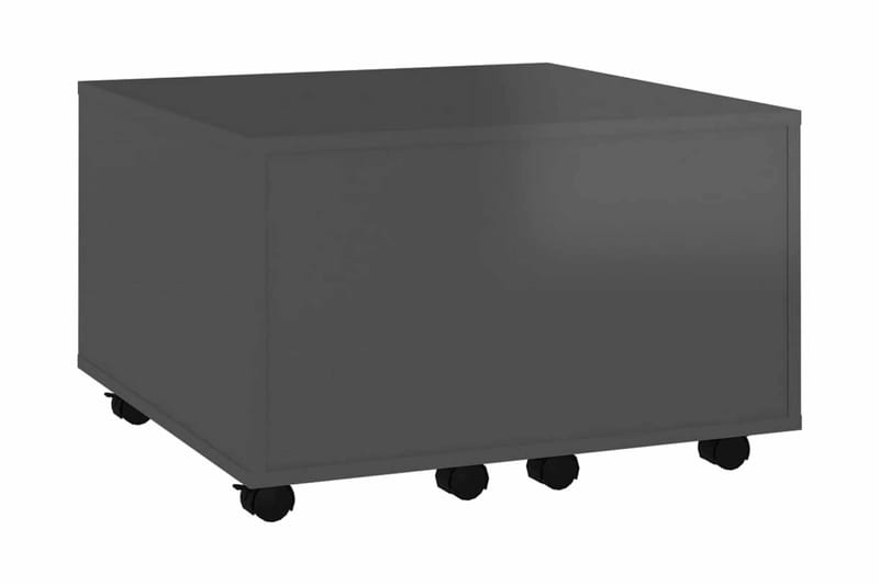Soffbord grå högglans 60x60x38 cm spånskiva - Grå - Soffbord - Bord
