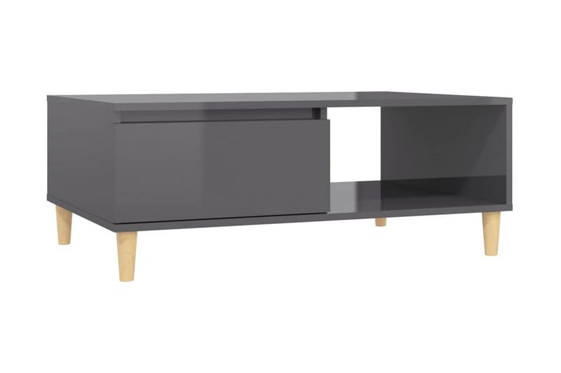 Soffbord grå högglans 90x60x35 cm spånskiva - Grå - Möbler - Bord