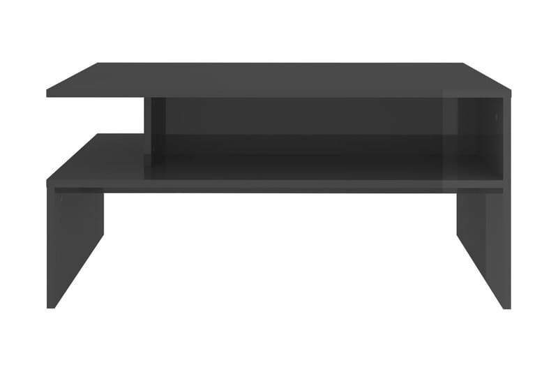 Soffbord grå högglans 90x60x42,5 cm spånskiva - Grå - Bord - Soffbord