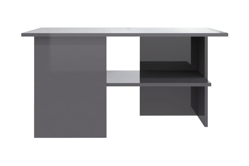 Soffbord grå högglans 90x60x46,5 cm spånskiva - Grå - Soffbord - Bord