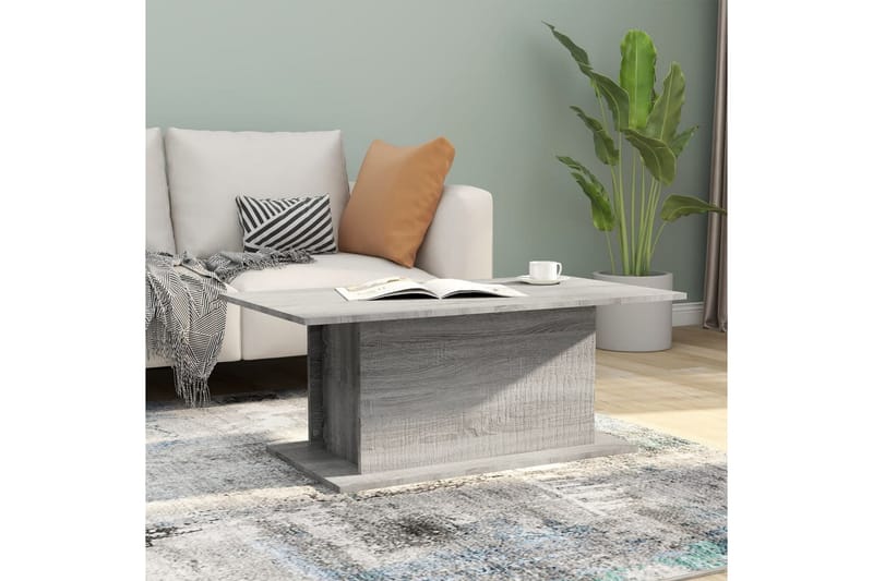 Soffbord grå sonoma 102x55,5x40 cm spånskiva - Grå - Möbler - Bord
