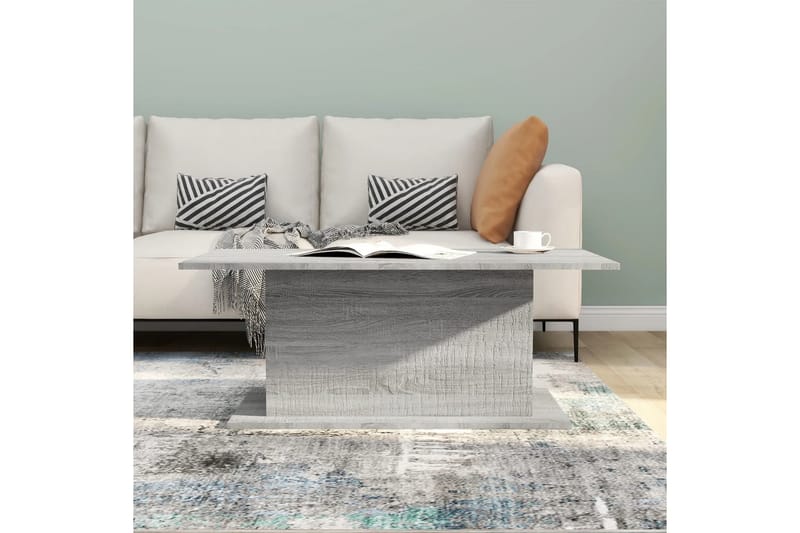 Soffbord grå sonoma 102x55,5x40 cm spånskiva - Grå - Möbler - Bord