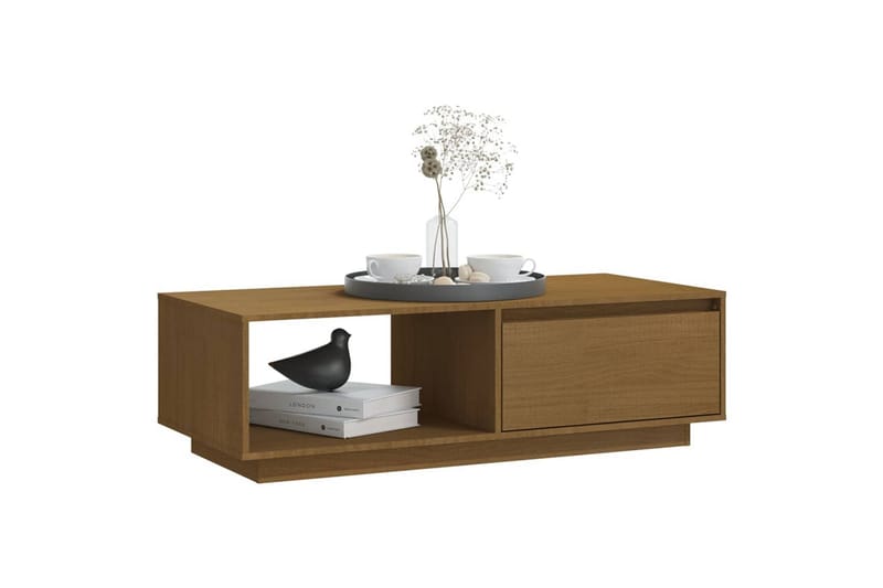 Soffbord honungbrun 110x50x33,5 cm massiv furu - Brun - Möbler - Bord