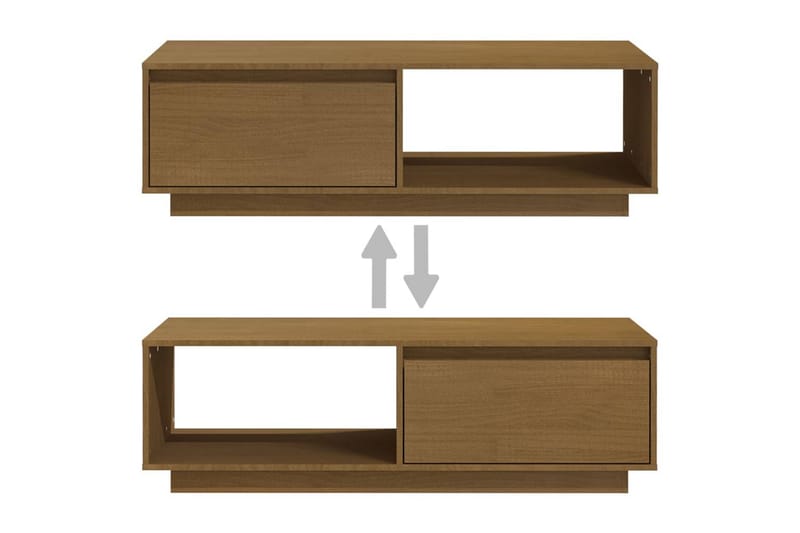 Soffbord honungbrun 110x50x33,5 cm massiv furu - Brun - Möbler - Bord