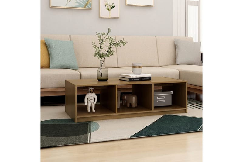 Soffbord honungbrun 110x50x34 cm massiv furu - Brun - Möbler - Bord