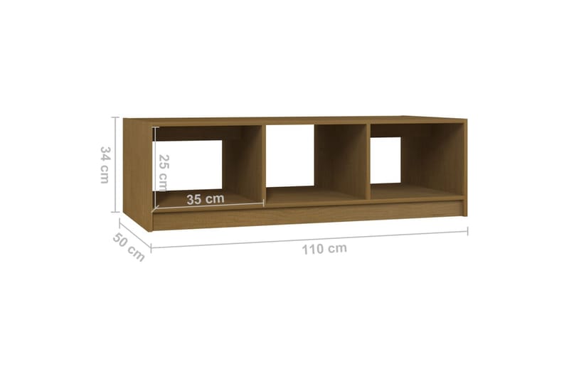 Soffbord honungbrun 110x50x34 cm massiv furu - Brun - Möbler - Bord