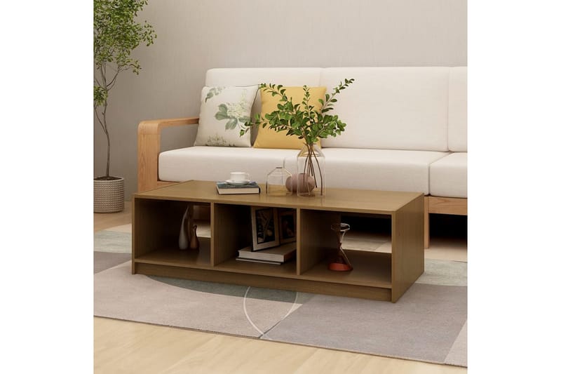 Soffbord honungbrun 110x50x34 cm massiv furu - Brun - Möbler - Bord
