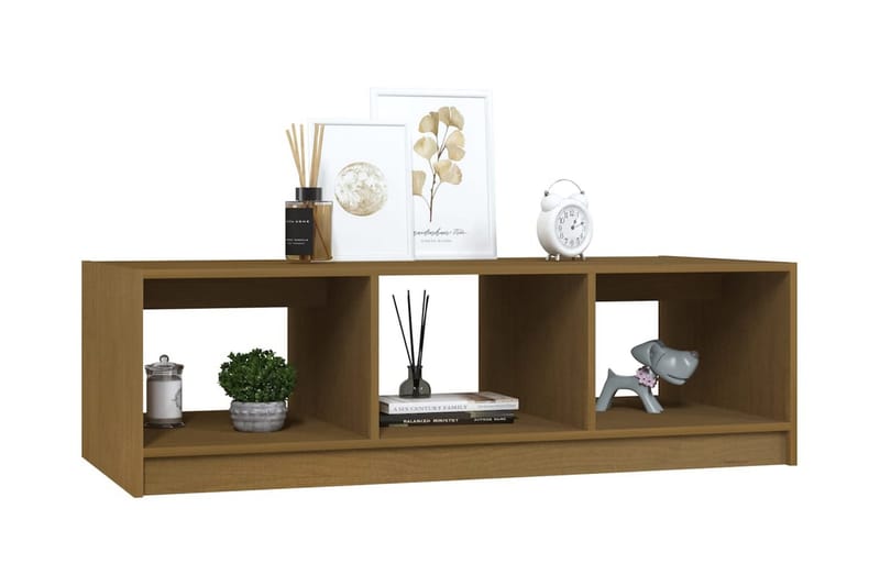 Soffbord honungbrun 110x50x34 cm massiv furu - Brun - Möbler - Bord