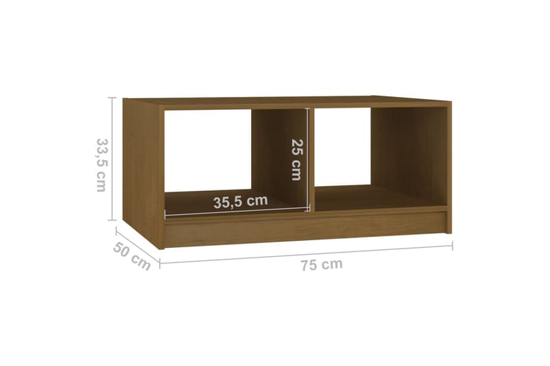 Soffbord honungbrun 75x50x33,5 cm massiv furu - Brun - Soffbord - Bord