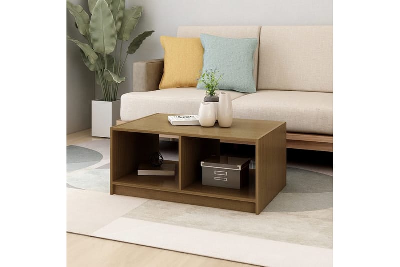 Soffbord honungbrun 75x50x33,5 cm massiv furu - Brun - Möbler - Bord