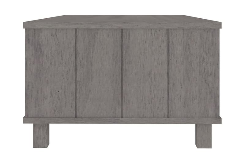 Soffbord ljusgrå 100x55x35 cm massiv furu - Grå - Soffbord - Bord