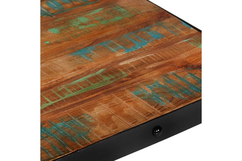 Soffbord med hjul 100x60x26 massivt återvunnet trä - Brun - Möbler - Bord