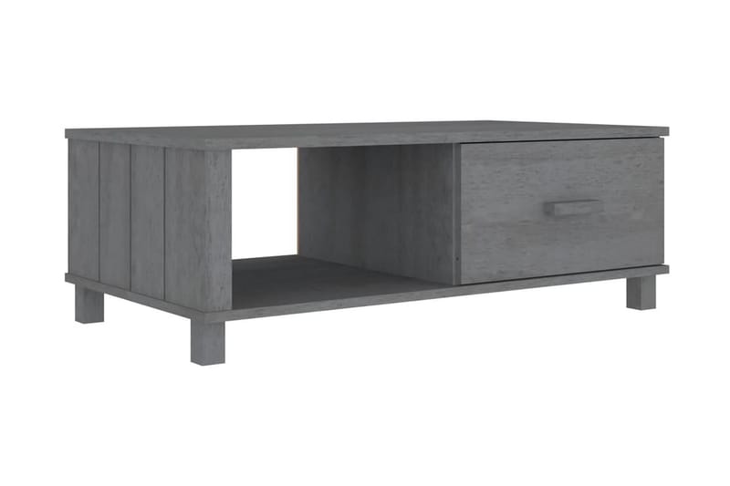 Soffbord mörkgrå 100x55x35 cm massiv furu - Grå - Möbler - Bord