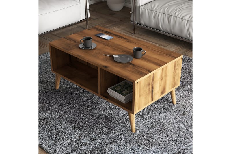 Soffbord NO_BRAND Elrasmo Soffbord 90x54x90 cm Brun - Möbler - Bord