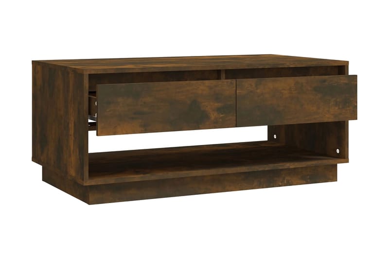 Soffbord rökfärgad ek 102,5x55x44 cm spånskiva - Brun - Möbler - Bord