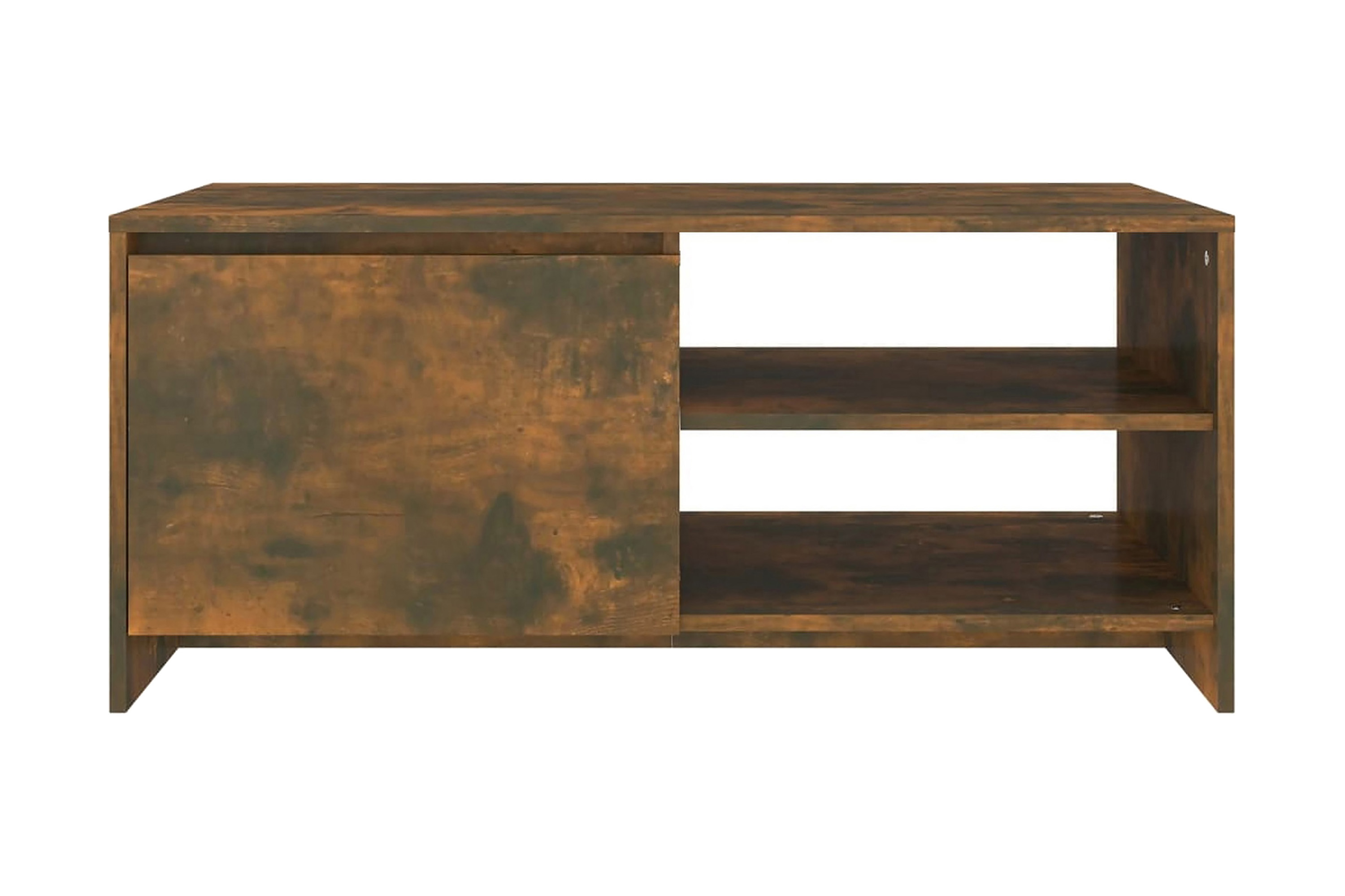 Soffbord rökfärgad ek 102x50x45 cm konstruerat trä – Brun