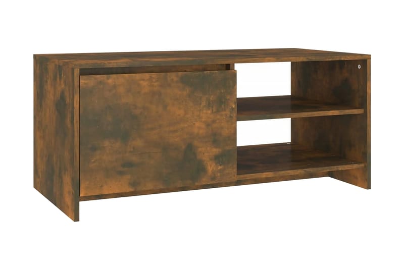 Soffbord rökfärgad ek 102x50x45 cm konstruerat trä - Brun - Möbler - Bord