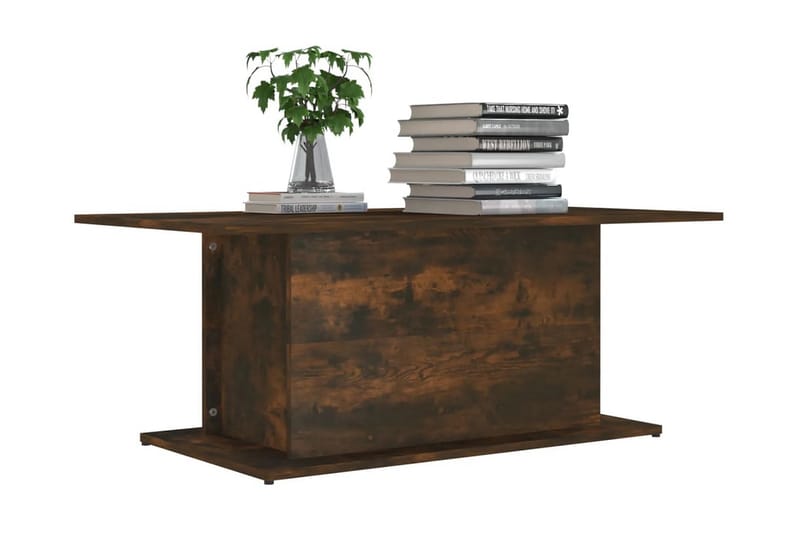 Soffbord rökfärgad ek 102x55,5x40 cm spånskiva - Brun - Möbler - Bord