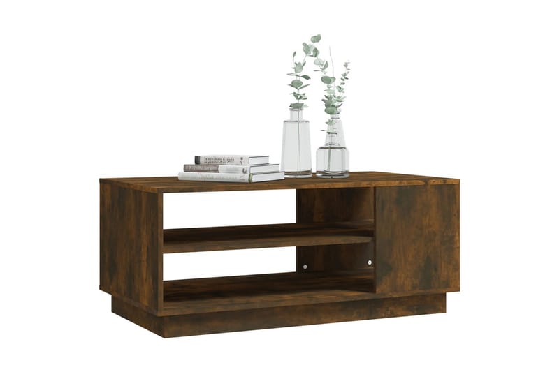 Soffbord rökfärgad ek 102x55x43 cm spånskiva - Brun - Möbler - Bord