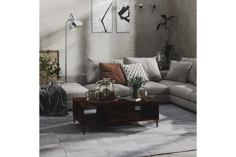 Soffbord rökfärgad ek 103,5x60x35 cm spånskiva - Brun - Möbler - Bord