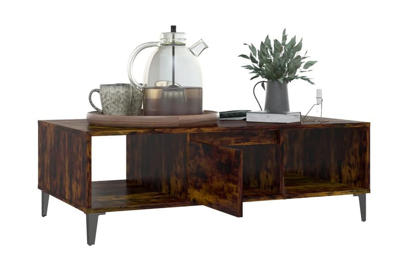 Soffbord rökfärgad ek 103,5x60x35 cm spånskiva - Brun - Möbler - Bord