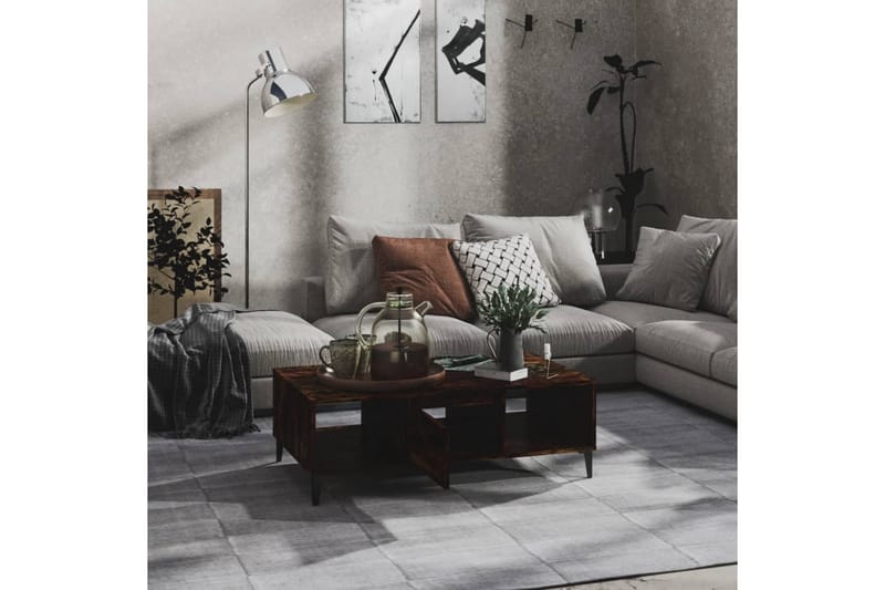 Soffbord rökfärgad ek 103,5x60x35 cm spånskiva - Brun - Möbler - Bord
