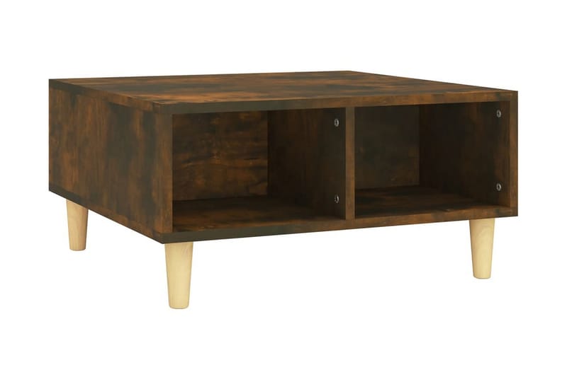 Soffbord rökfärgad ek 60x60x30 cm spånskiva - Brun - Möbler - Bord