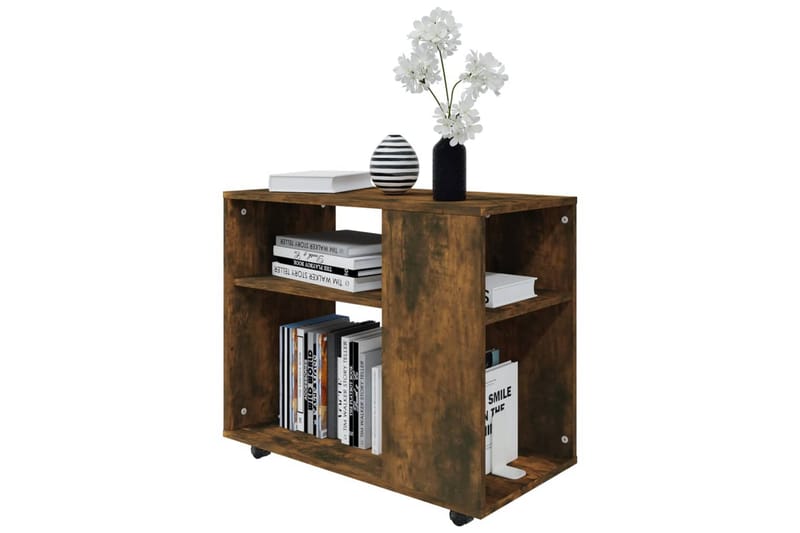 Soffbord rökfärgad ek 70x35x55 cm konstruerat trä - Brun - Möbler - Bord