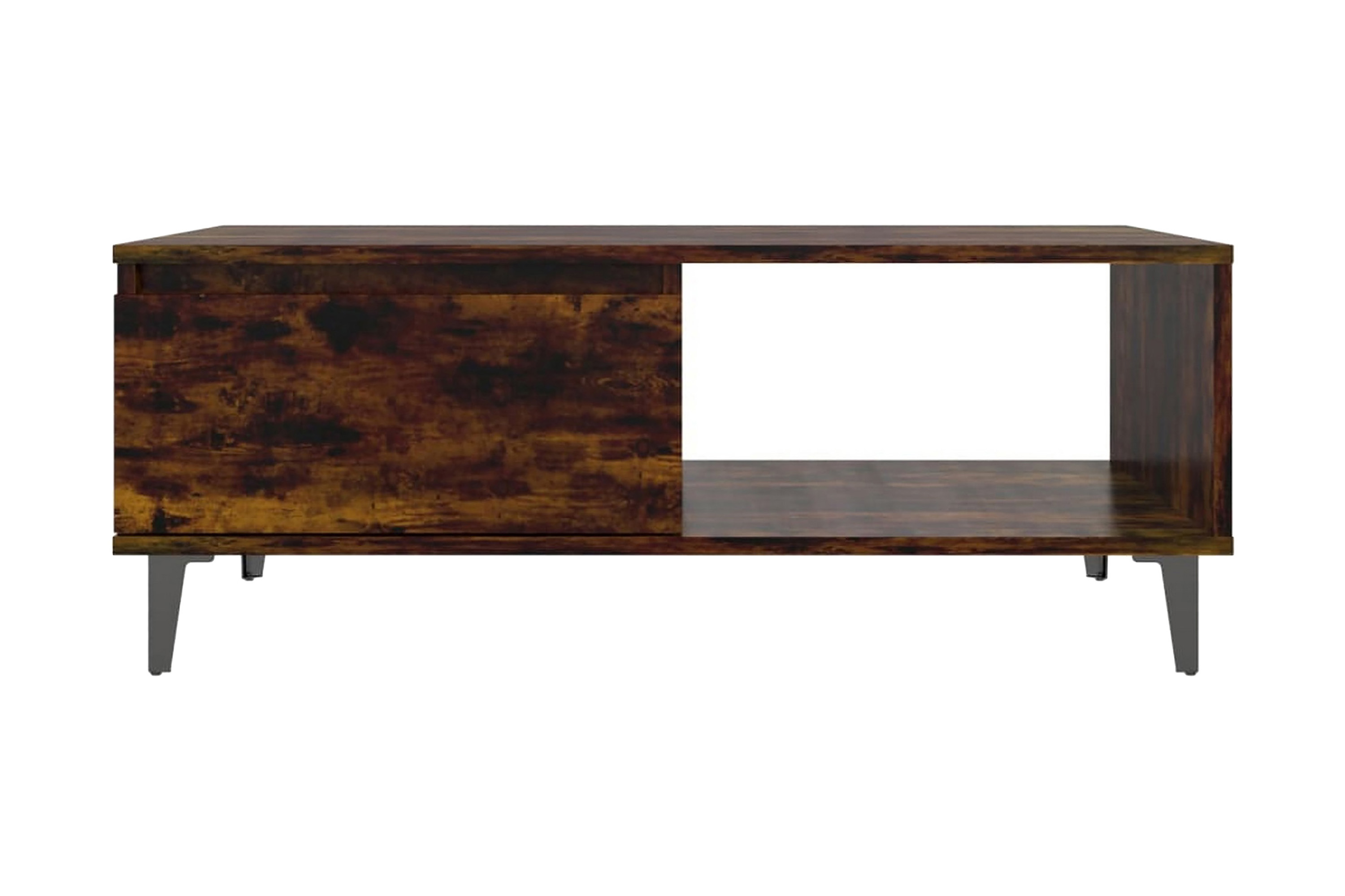 Soffbord rökfärgad ek 90x60x35 cm spånskiva – Brun