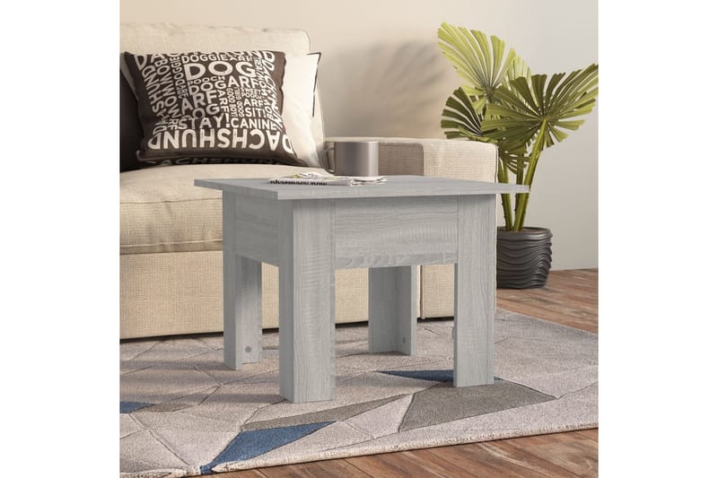 Soffbord sonoma 55x55x42 cm spånskiva - Grå - Möbler - Bord