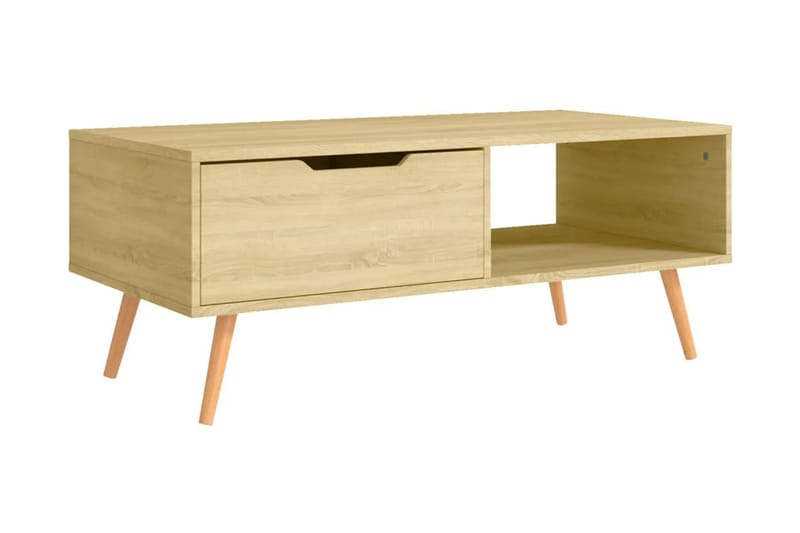 Soffbord sonoma-ek 100x49,5x43 cm spånskiva - Brun - Soffbord - Bord