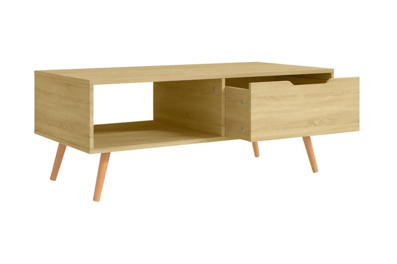 Soffbord sonoma-ek 100x49,5x43 cm spånskiva - Brun - Soffbord - Bord