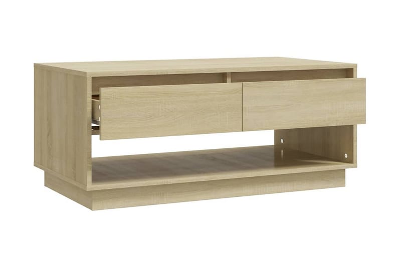 Soffbord sonoma-ek 102,5x55x44 cm spånskiva - Brun - Möbler - Bord