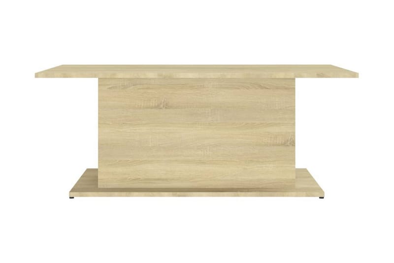 Soffbord sonoma-ek 102x55,5x40 cm spånskiva - Beige - Soffbord - Bord