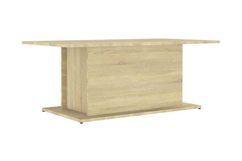 Soffbord sonoma-ek 102x55,5x40 cm spånskiva - Beige - Soffbord - Bord