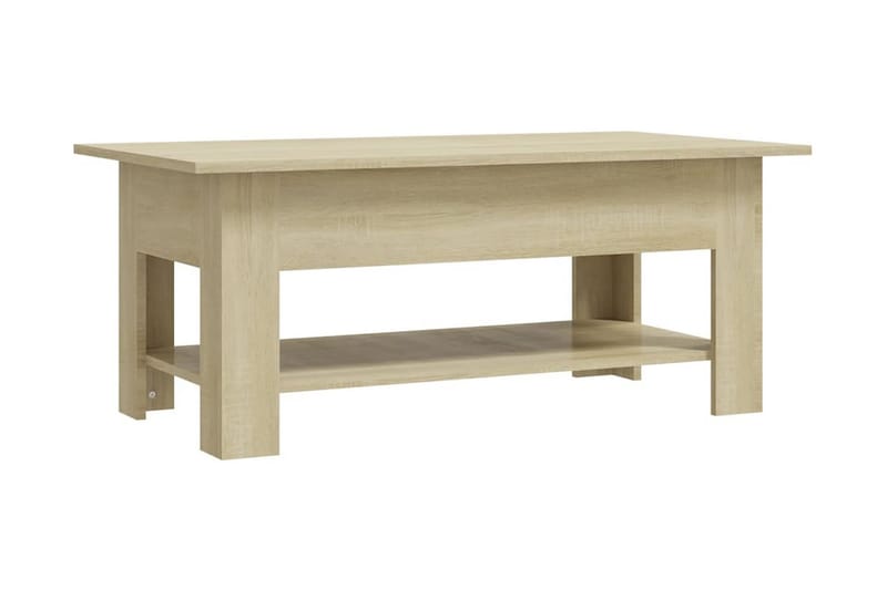 Soffbord sonoma-ek 102x55x42 cm spånskiva - Brun - Soffbord - Bord