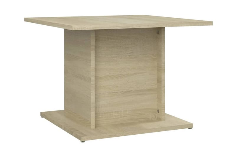 Soffbord sonoma-ek 55,5x55,5x40 cm spånskiva - Beige - Möbler - Bord