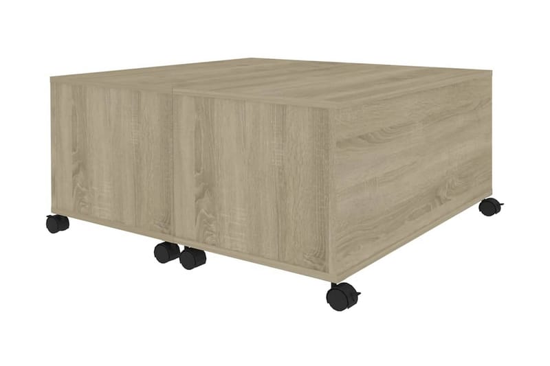 Soffbord sonoma-ek 75x75x38 cm spånskiva - Brun - Möbler - Bord