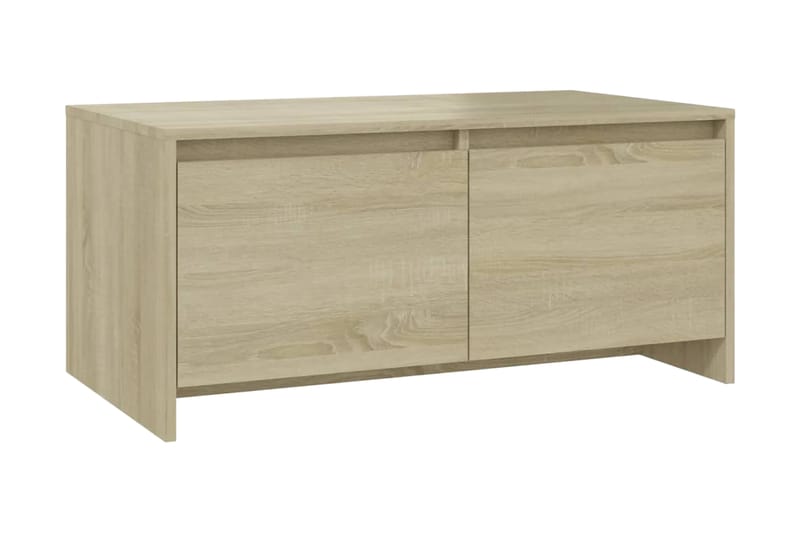 Soffbord sonoma-ek 90x50x41,5 cm spånskiva - Beige - Möbler - Bord