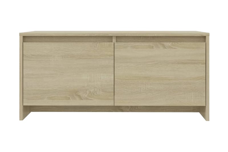 Soffbord sonoma-ek 90x50x41,5 cm spånskiva - Beige - Möbler - Bord