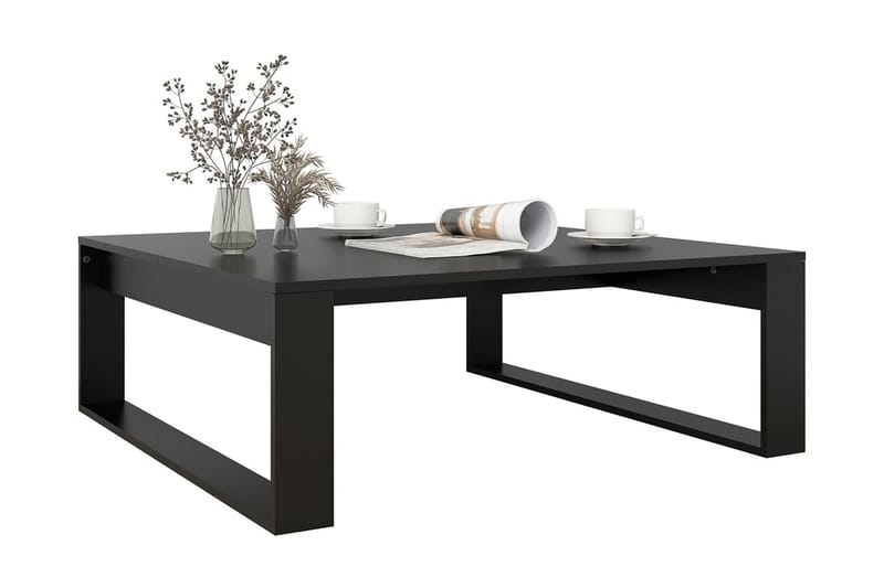 Soffbord svart 100x100x35 cm spånskiva - Svart - Möbler - Bord