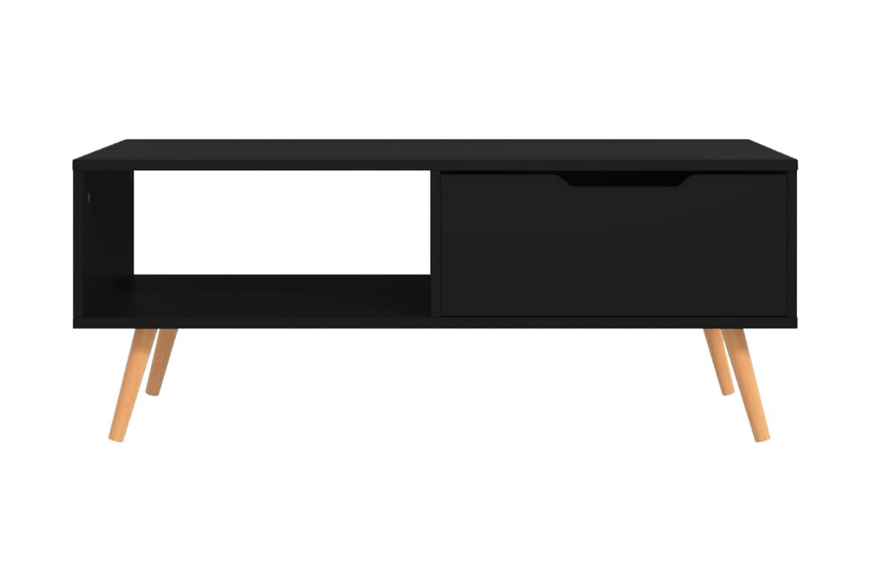 Soffbord svart 100×49,5×43 cm spånskiva – Svart