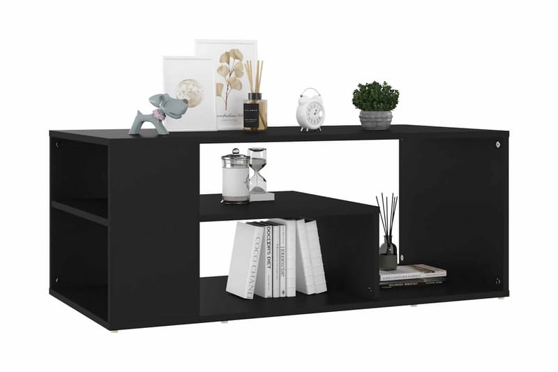 Soffbord svart 100x50x40 cm spånskiva - Svart - Möbler - Bord
