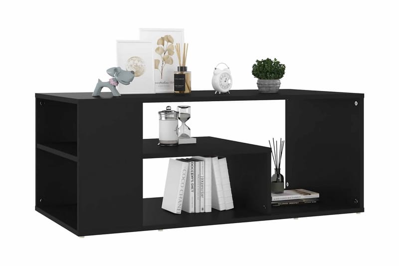 Soffbord svart 100x50x40 cm spånskiva - Svart - Soffbord - Bord