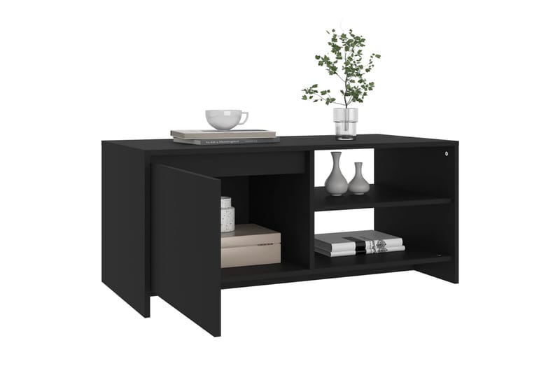 Soffbord svart 102x50x45 cm konstruerat trä - Svart - Soffbord - Bord