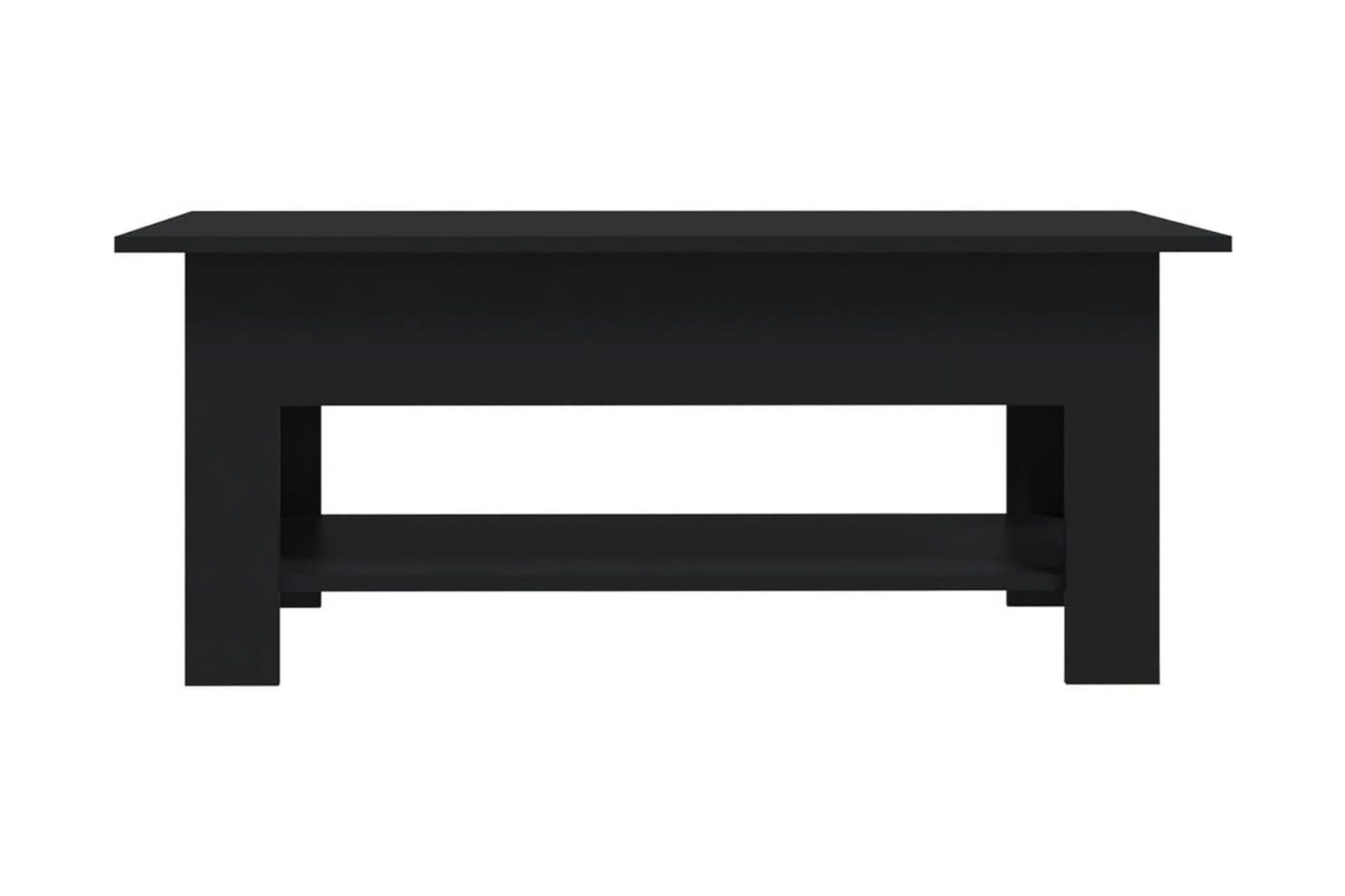 Soffbord svart 102x55x42 cm spånskiva – Svart