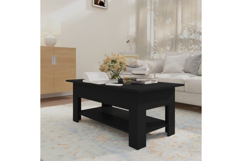 Soffbord svart 102x55x42 cm spånskiva - Svart - Möbler - Bord