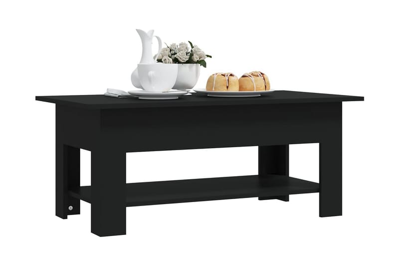 Soffbord svart 102x55x42 cm spånskiva - Svart - Soffbord - Bord